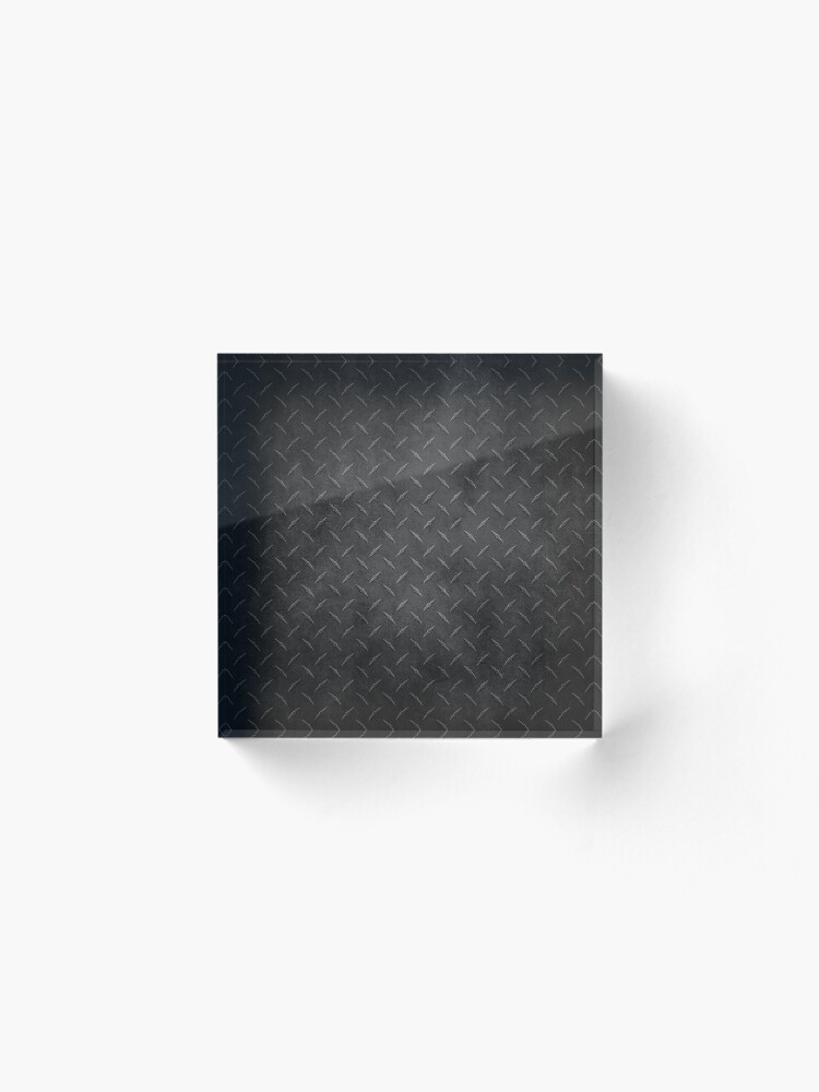 Alternate view of Rustic Metal Diamond Plate Acrylic Block
