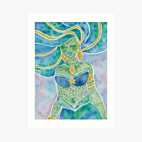 Watercolour Mermaid Art Print