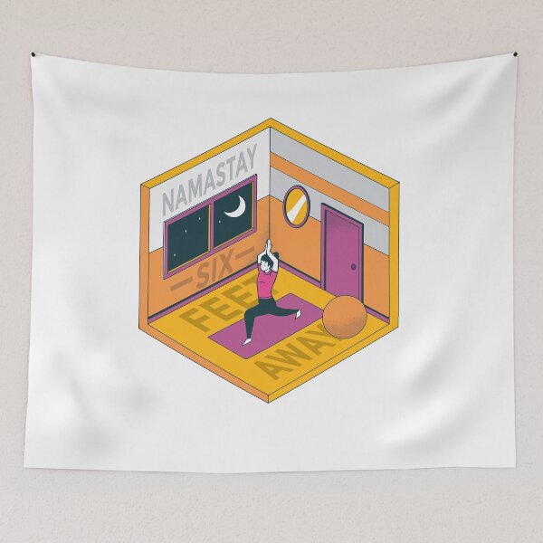Item preview, Namastay Six Feet Away designed and sold by HiFiTees.