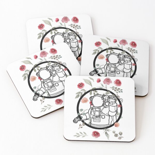 Aperçu de l'œuvre Astronaute et pivoines créée et vendue par rkhollidaystore.