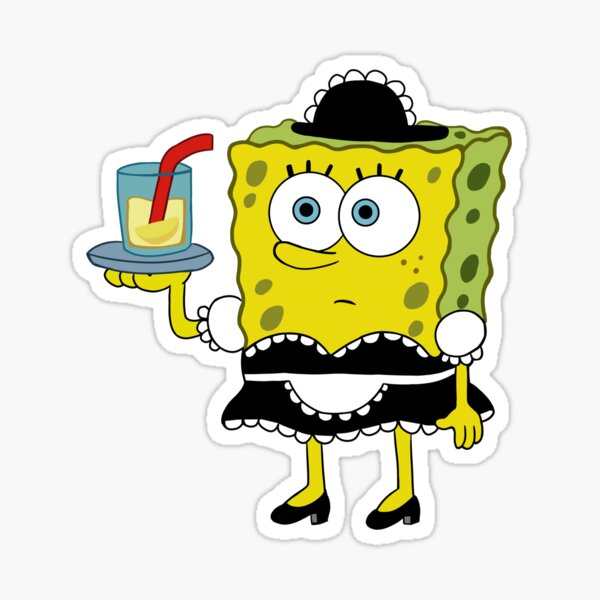 French Maid Spongebob Sticker
