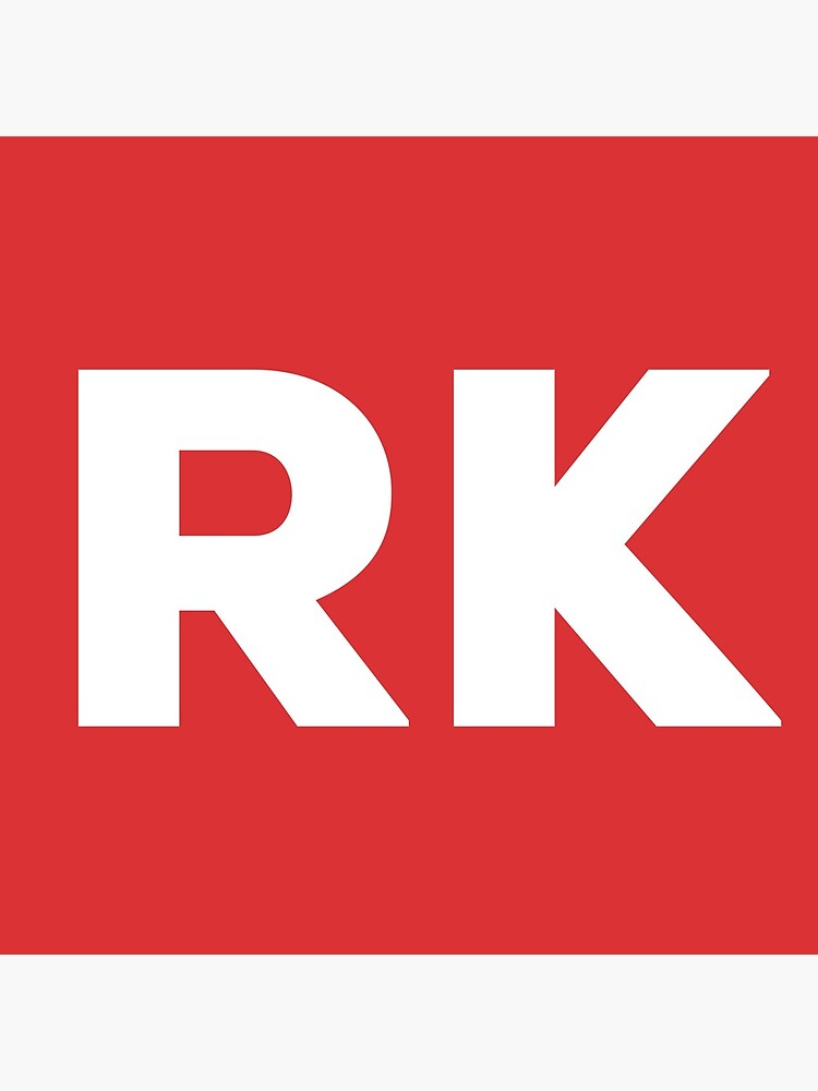 rk logo greeting card by rkhollidaystore redbubble redbubble