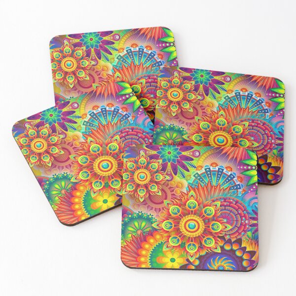 Artikelvorschau, Florale bunte psychedelische Kunst entworfen und verkauft von GreenMall.