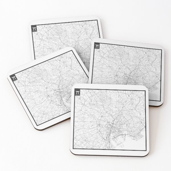 Item preview, tokyo city map white background designed and sold by SHIT! CLOTHING.
