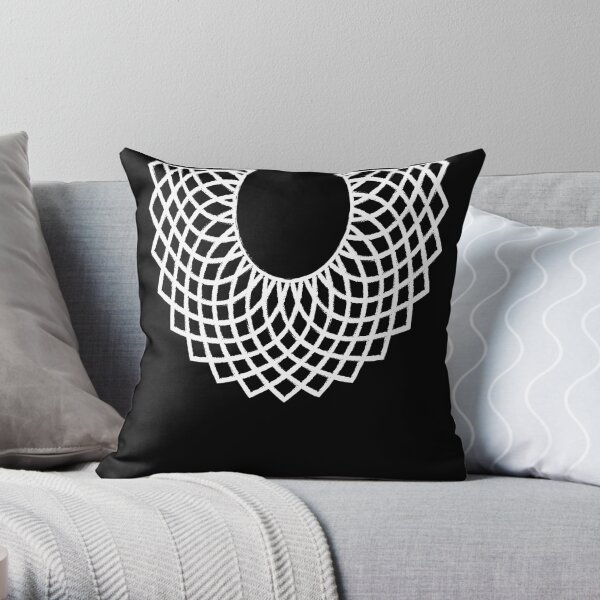 Dissent collar, rbg poster, RUTH BADER GINSBURG, lawyer gift Throw Pillow