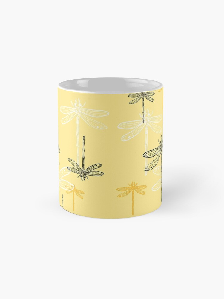 Alternate view of Dragonfly _ yellow theme Mug