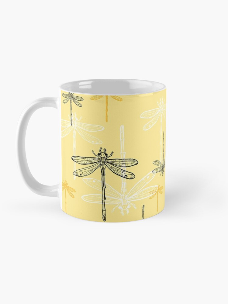 Alternate view of Dragonfly _ yellow theme Mug