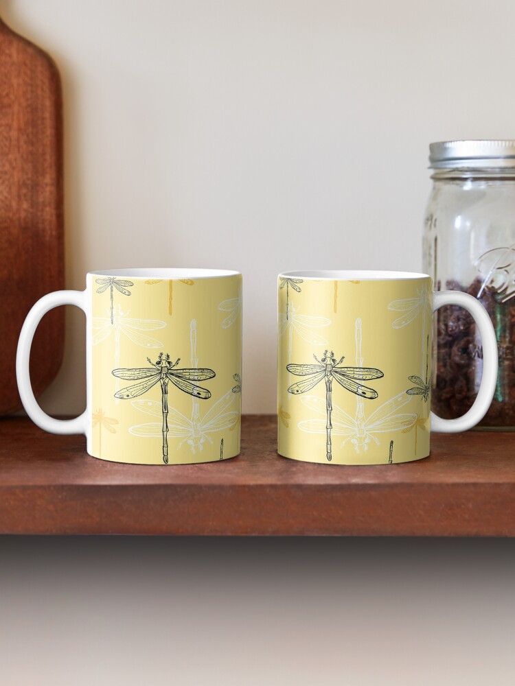Alternate view of Dragonfly _ yellow theme Mug