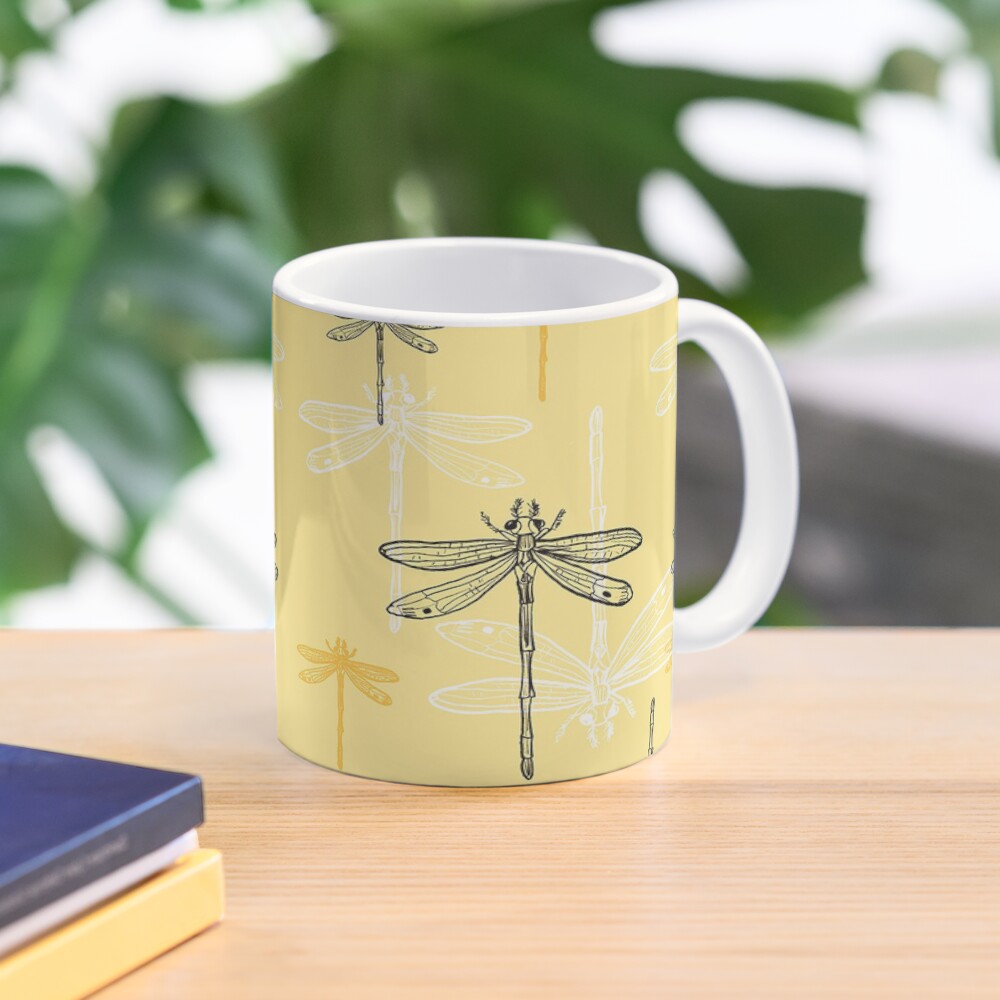 Dragonfly _ yellow theme Mug