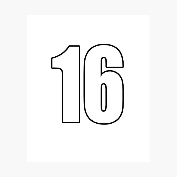 16-number-number-back-number-sixteen-soccer-handball-photographic-print-by-geogdesigns-redbubble