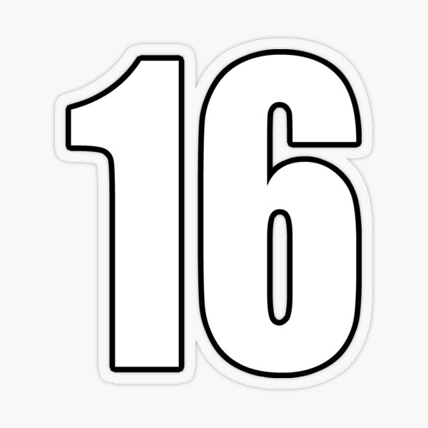 14 number fourteen - soccer sport shirt number Sticker by GeogDesigns