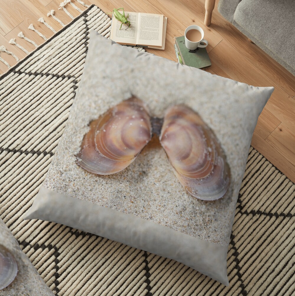 Subtle beach beauty Floor Pillow