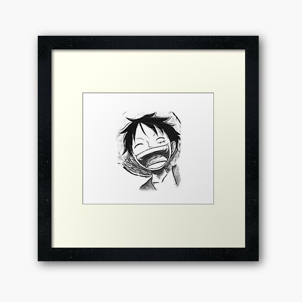 One Piece Luffy Picking Nose Framed Art Print By M3m3m4n69 Redbubble