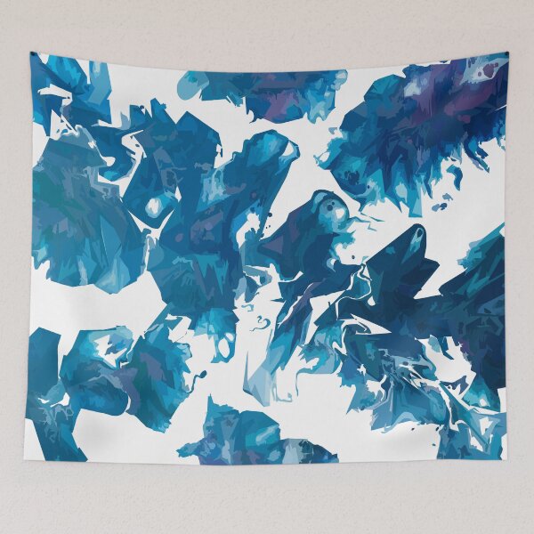 Item preview, Blue LAgoon - blue water acrylic pour, fluid art designed and sold by perryartdesign.