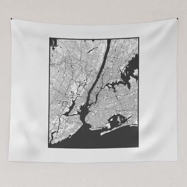 Item preview, New York City Map white background designed and sold by SHIT! CLOTHING.