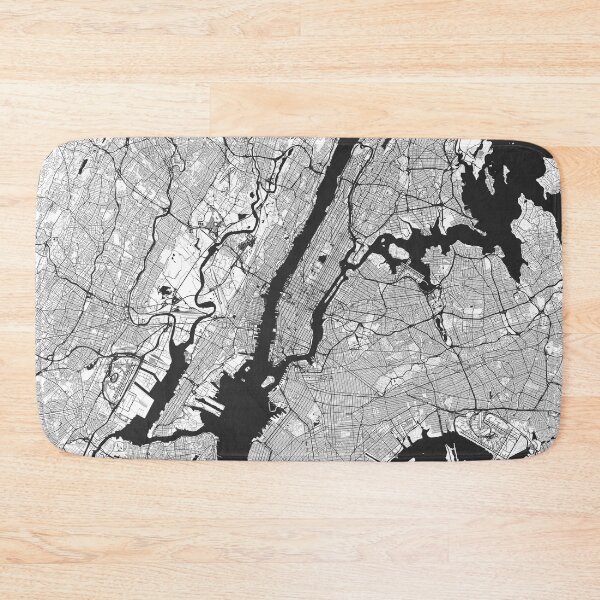 Item preview, New York City Map white background designed and sold by SHIT! CLOTHING.