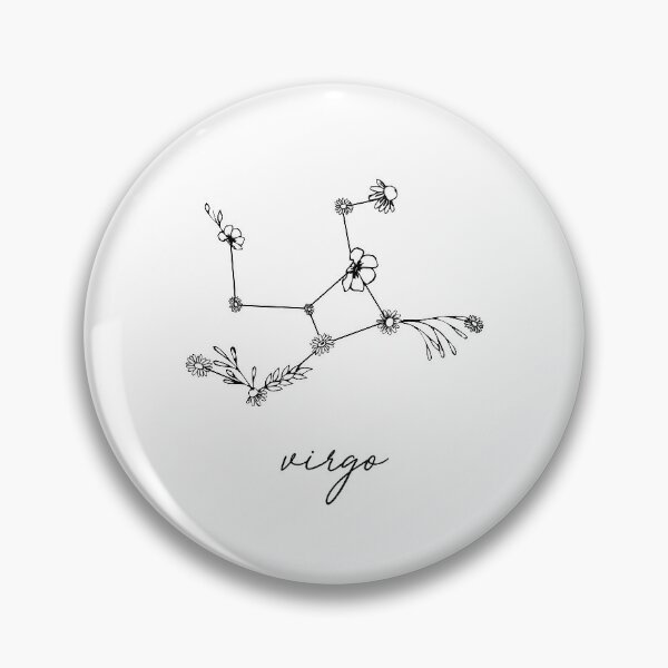 Virgo Zodiac Wildflower Constellation Pin