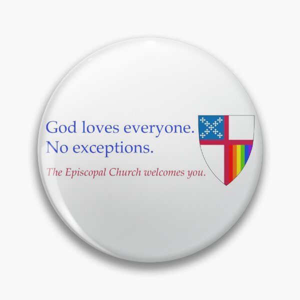 Aperçu de l'œuvre Dieu aime tout le monde. Aucune exception. L'Église épiscopale vous souhaite la bienvenue. Bandes de fierté verticales de bouclier épiscopal 2 entièrement personnalisables créée et vendue par litmusician.