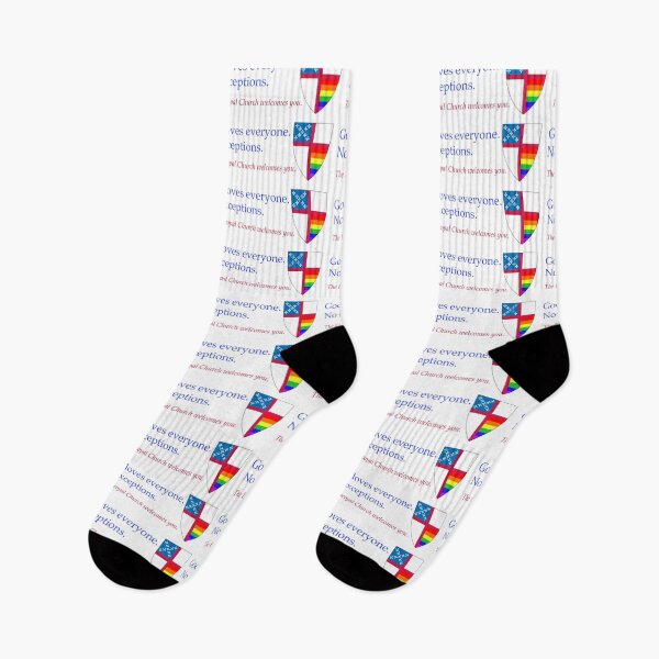 Item preview, Copy of God Loves Everyone. No Exceptions. The Episcopal Church Welcomes You. Episcopal Shield Horizontal Pride Stripes 3 Fully Customisable designed and sold by litmusician.