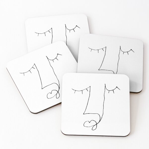 Item preview, Abstract Face Minimal Line Art Doodle designed and sold by Kristen Lucero.