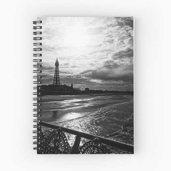 Item preview, Black and White Gloomy Blackpool Beach and Tower designed and sold by SOwenPhoto.