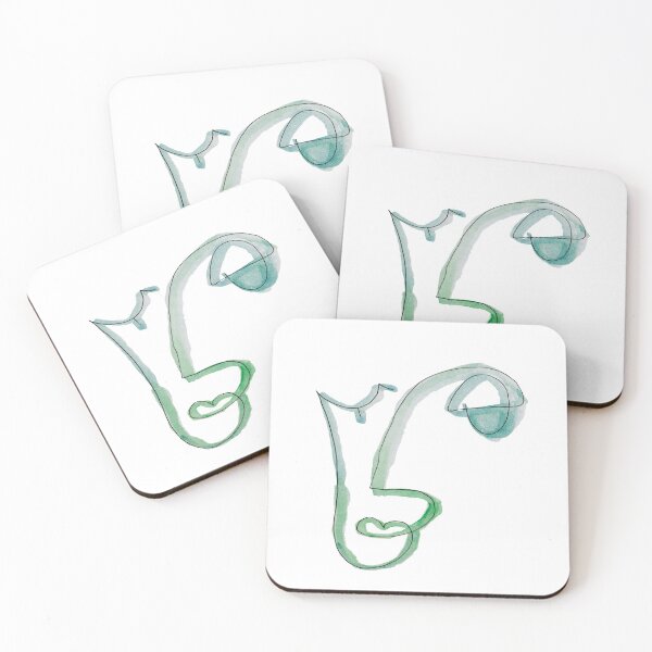 Item preview, Watercolor Single Line Modern Face Doodle designed and sold by Kristen Lucero.