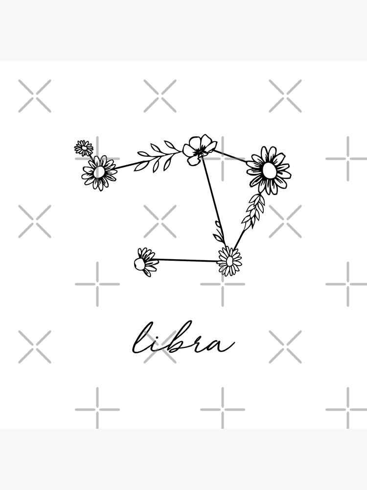 Libra Zodiac Wildflower Constellation by aterkaderk