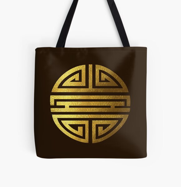 Four blessings, good luck, symbol, Chinese, Buddhism, gold Tote Bag for  Sale by aapshop