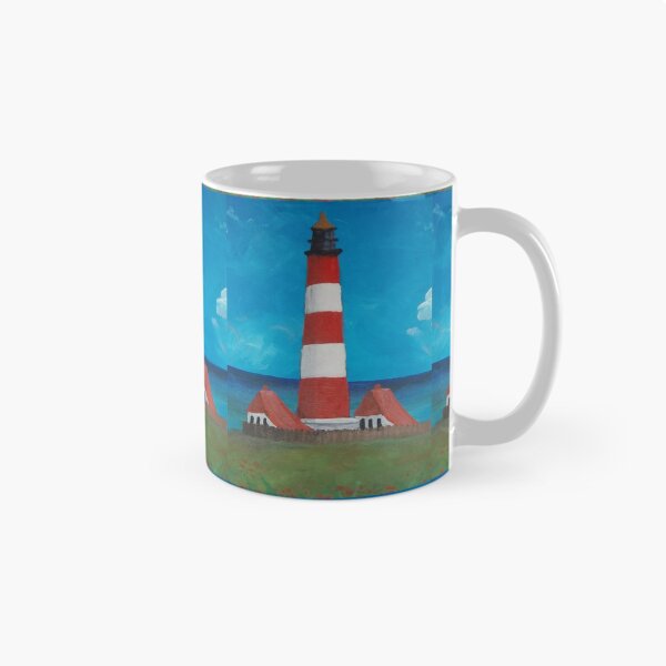 Item preview, The Westerhever lighthouse on the North Sea designed and sold by Canvasvendetta.