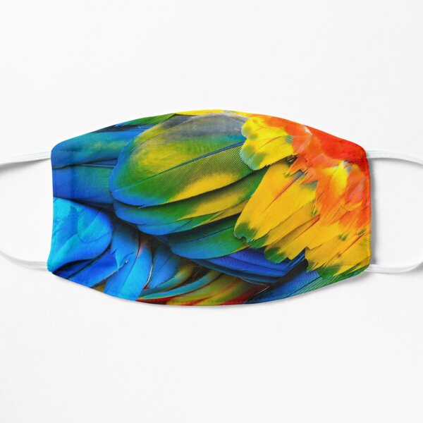 Colorful Parrot Flat Mask