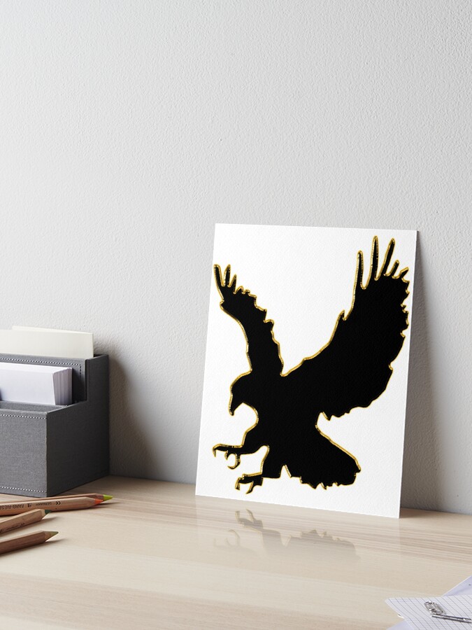 Aigle Noir Black Eagle Art Board Print By Buckwhite Redbubble