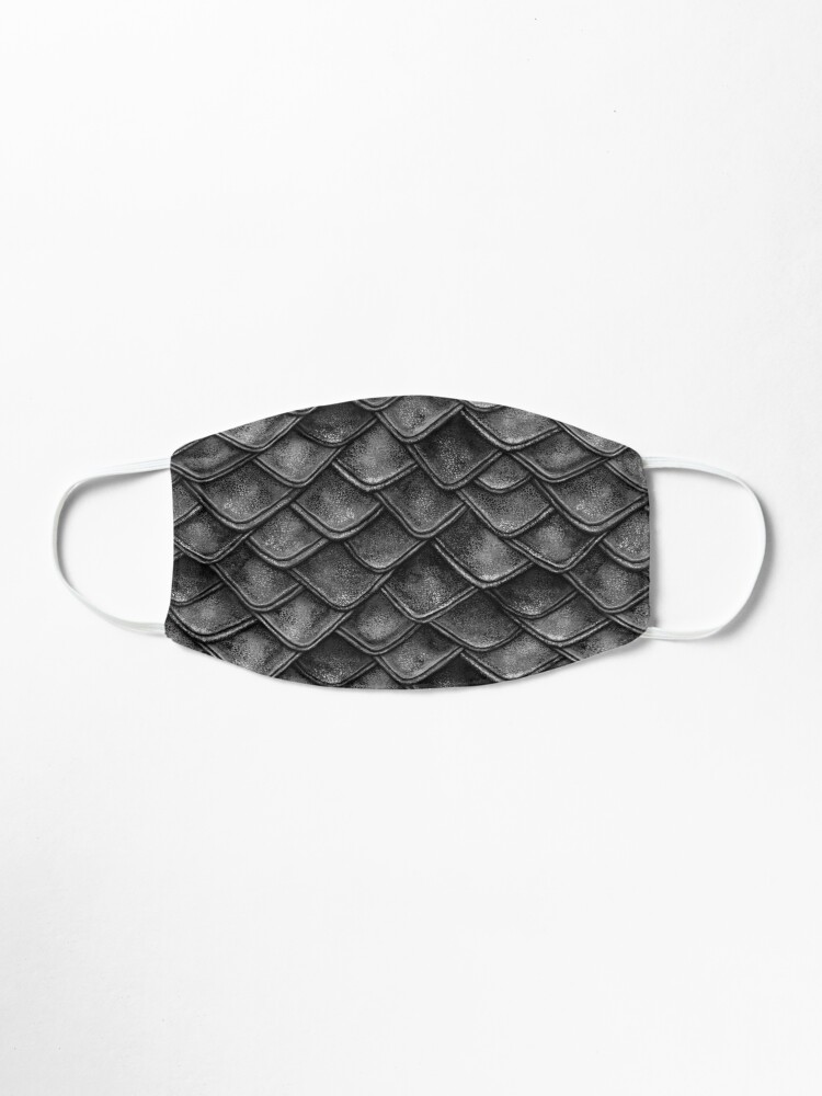 Alternate view of Gray Dragon Scales Mask