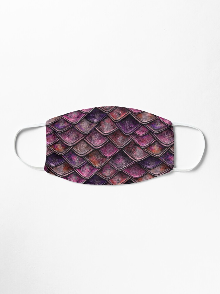Alternate view of Fuchsia Pink Dragon Scales Mask