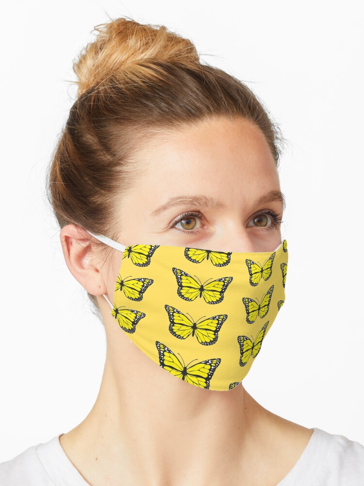 Download Yellow Butterfly Mask By Lyrjan45 Redbubble PSD Mockup Templates