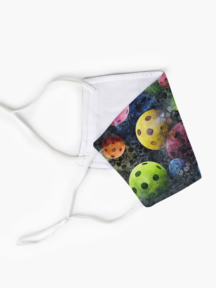 Alternate view of Fun Sporty Pickleball Pattern Mask