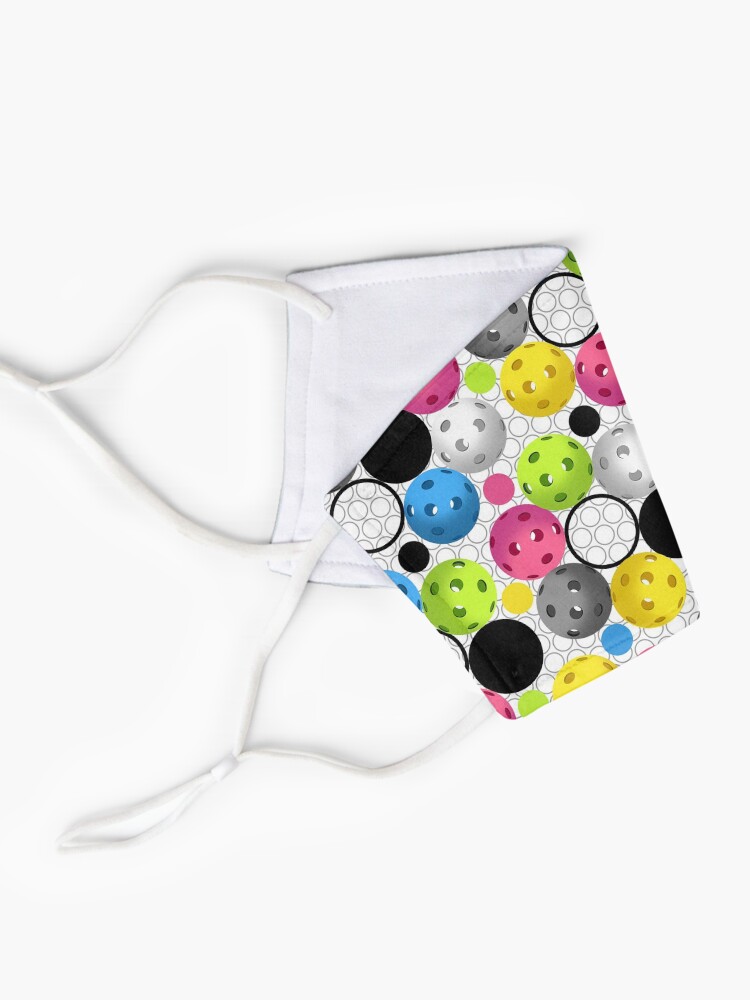 Alternate view of Modern Colorful Pickleball Pattern Mask