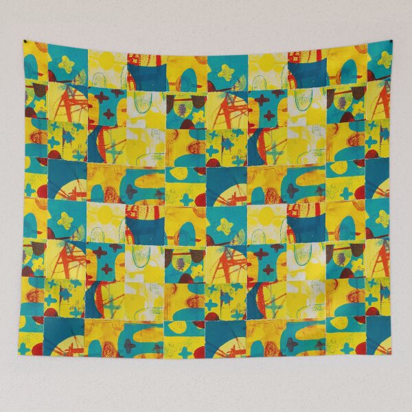 Item preview, Gel-Plate Print Quilt #1 designed and sold by Tamzin Smith.