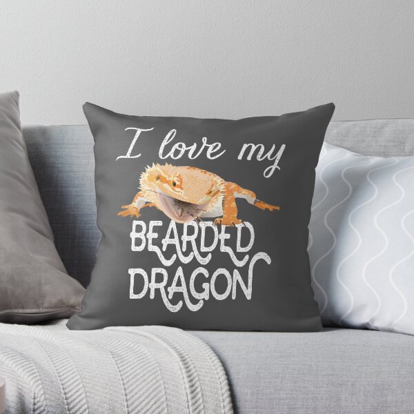 I love my bearded dragon Throw Pillow