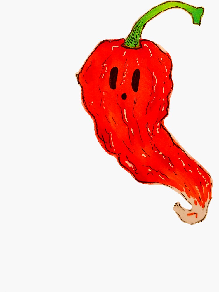 "Ghost Pepper" Sticker for Sale by Ellie Bruno Redbubble