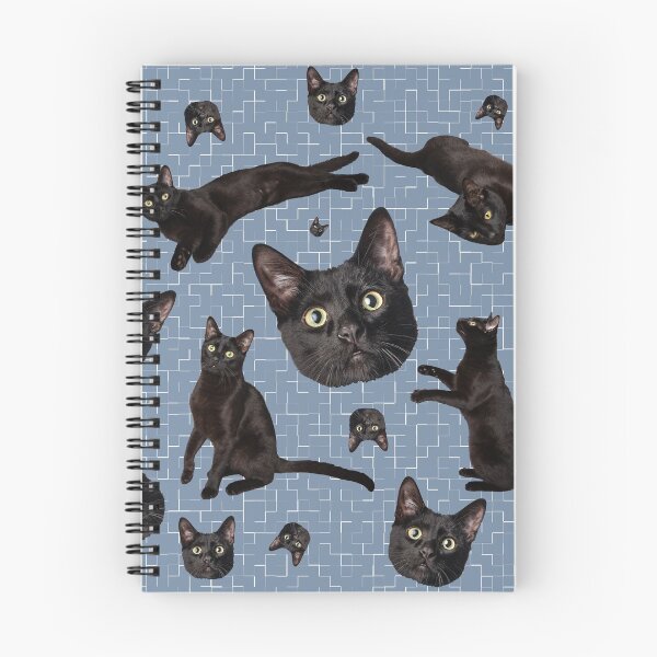 Item preview, Adorable black cat pattern design denim blue-tiled background great birthday, Christmas, or just because gift ideas for us kitty lovers.  designed and sold by g2rdsmith.