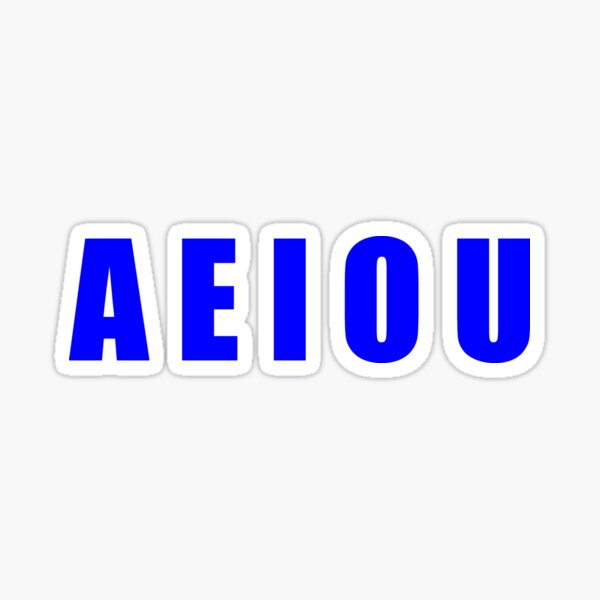 A E I O U Sticker