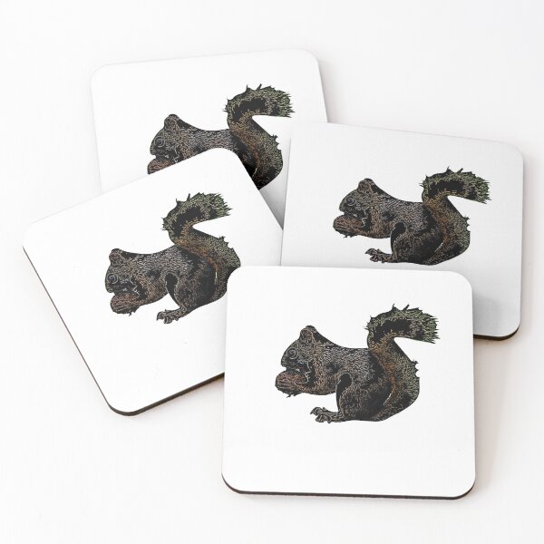 Item preview, Black Squirrel Eating Nut designed and sold by designsasstultd.