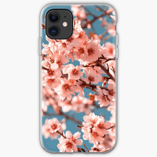 Pink Flowers Blooming Peach Tree at Spring iPhone Soft Case