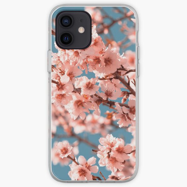 Pink Flowers Blooming Peach Tree at Spring iPhone Soft Case