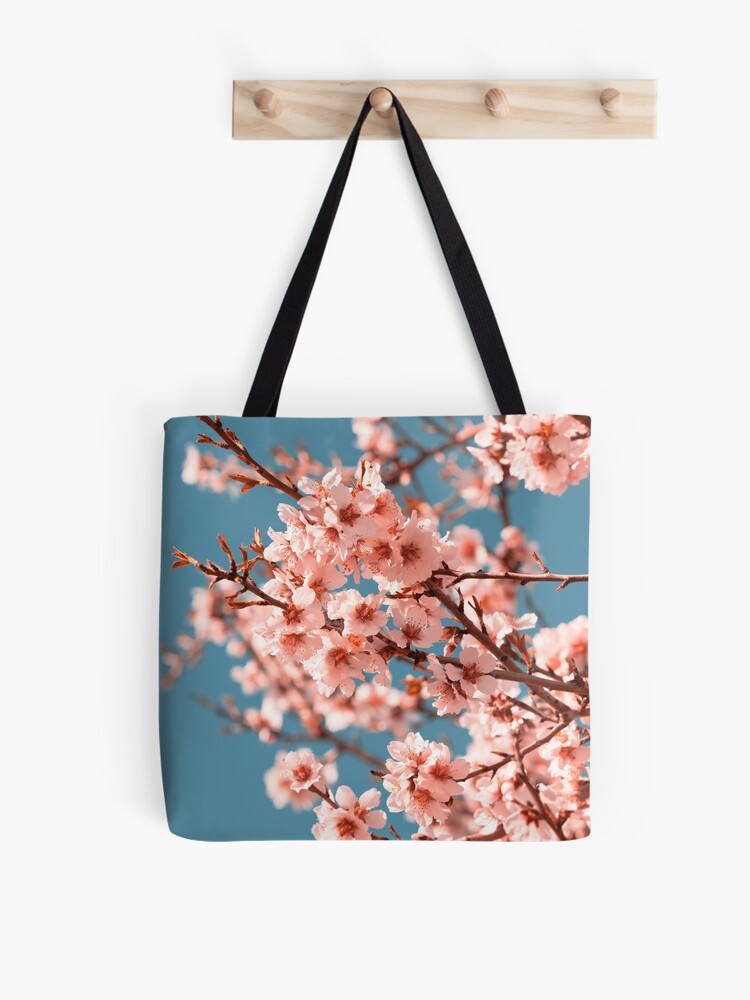 Bolsa de tela «Flores de color rosa en flor de durazno en primavera» de  dvoevnore | Redbubble