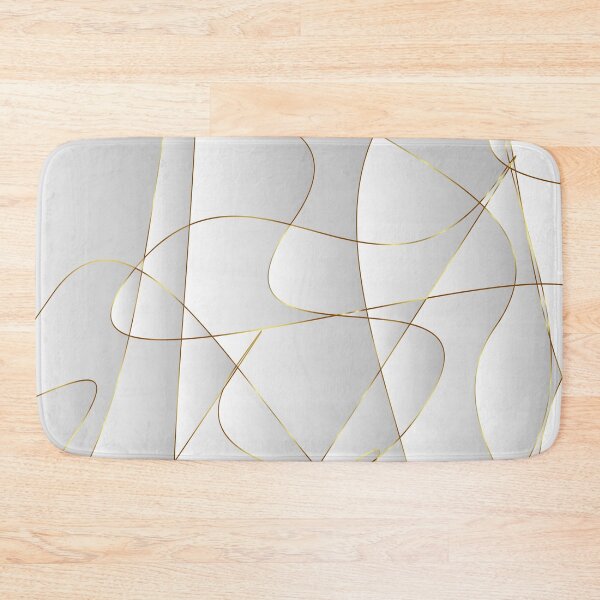 Item preview, Gold abstract lines on a white background designed and sold by GoDesign1.