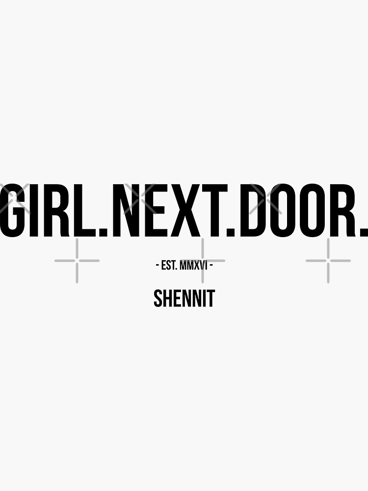 "Girl Next Door" Sticker for Sale by shennit Redbubble