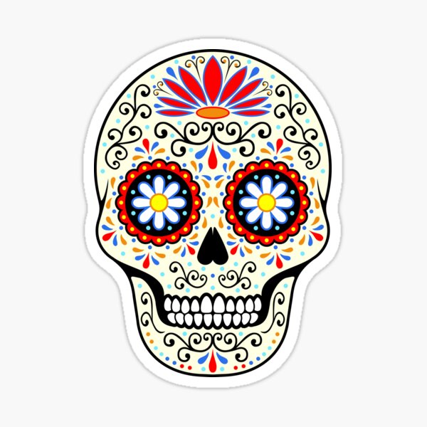 Creepy le Jour des Morts Mexicain Flor Vinyle Sticker Autocollant Fenêtre Voiture Van Vélo 3059