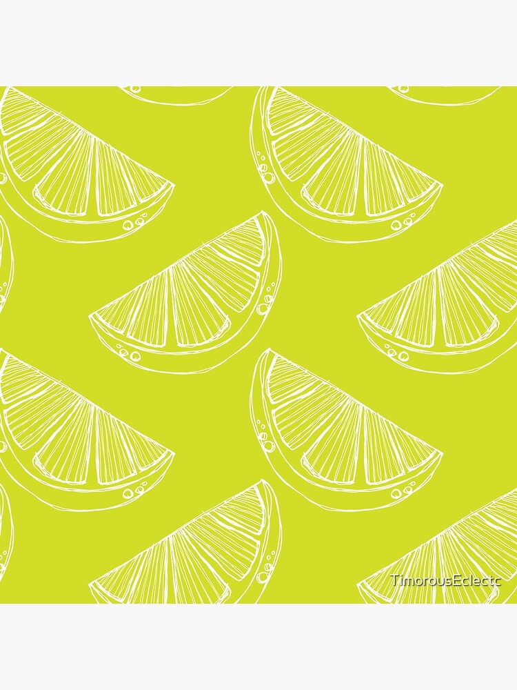Line Drawing Limes in White and Green Palette by TimorousEclectc