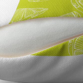 Alternate view of Line Drawing Limes in White and Green Palette Floor Pillow